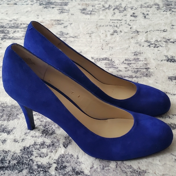 Nine West Shoes - Nine West Luciuso Cobalt Blue Pump Women's leather Heel round toe, size 8